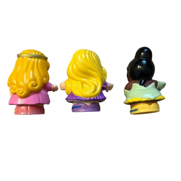 Little People Disney Princess Figures Aurora Rapunzel Tiana 3-Piece Set - Picture 5 of 5
